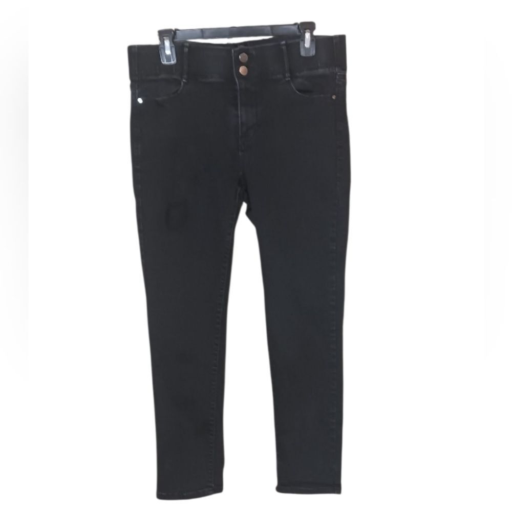 Apt.9 Straight Skinny Jeans Super Stretch Black Petite 14
